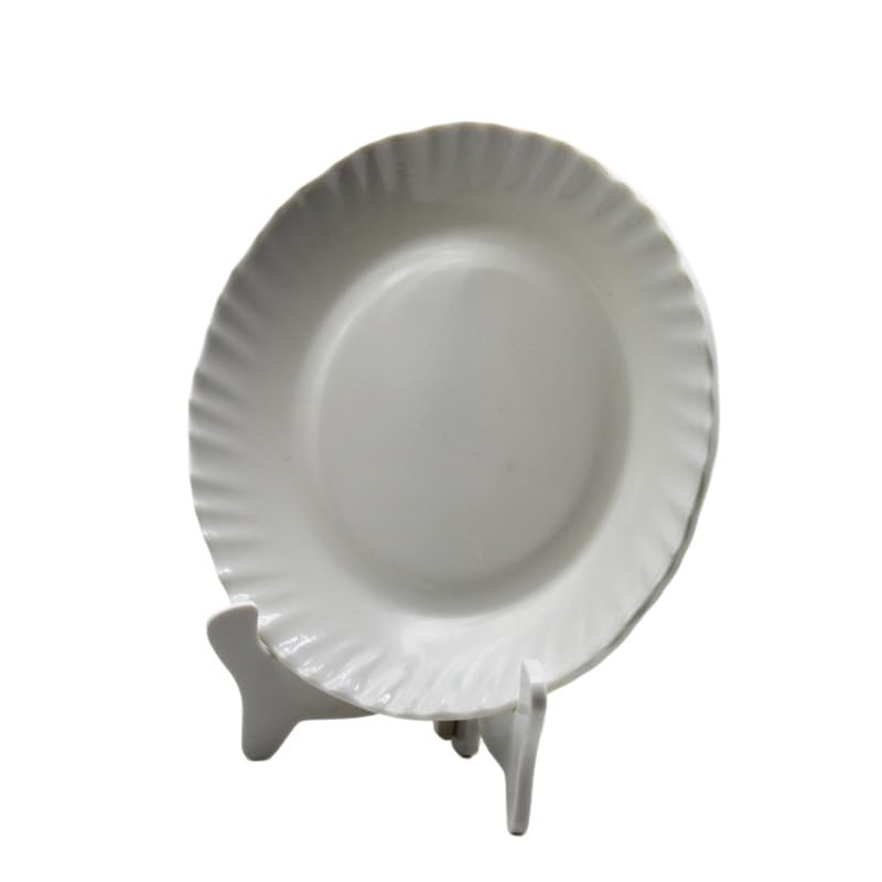 Ariya Set of 6 White Full Plates - Elegant, Versatile Design Perfect for Meals, Soups, Salads, and Desserts, Durable Chip-Resistant, Microwave Safe, Ideal for Everyday Dining and Special Occasions