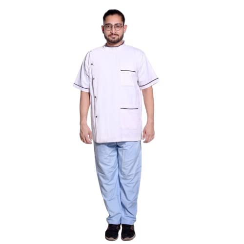 Hangerage Apron Lab Coat White - Unisex Half Sleeves, (Pack of 1) (M)-picture-29