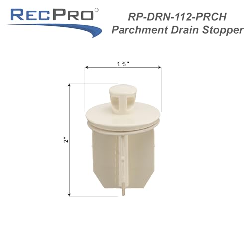 Tapón para desagüe RecPro de plástico, versátil, color Parchment miniatura 4