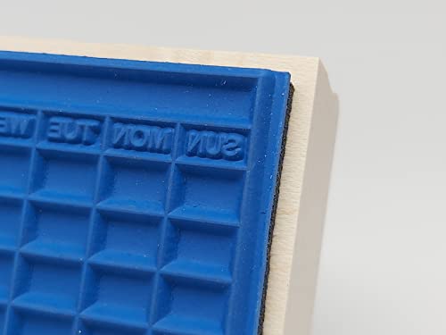 Stamps By Impression Bullet Journal 5 Row Calendar Rubber Stamp 1½" X 2¼", 1.75" X 2.5" #TOP3