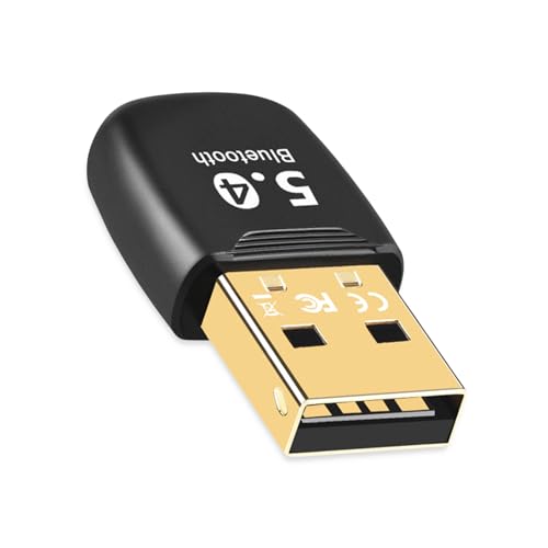 Adaptador Bluetooth 5.4 para PC Bluetooth Adaptador PC Negro Bluetooth Stick Plug & Play Low Latency para Windows 11/10/8.1/7, Ordenador de Escritorio Portátil Auricular Teclado Ratón
