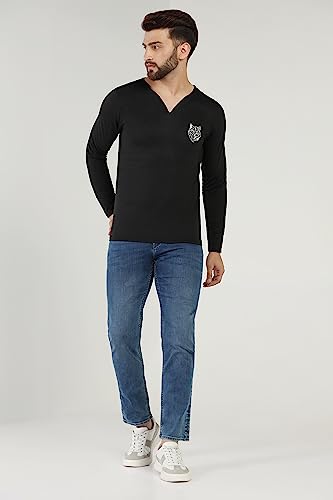 Image of INKKR Regular Fit Style V-Neck Full Sleeve T-Shirts for Men