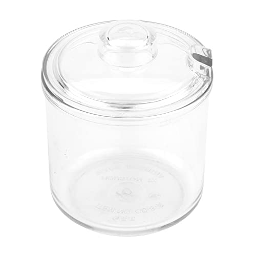 G.E.T. Enterprises CD-8-2-CL Clear 8 oz. Condiment Jar & Cover, Break Resistant, Clear (Pack of 12)