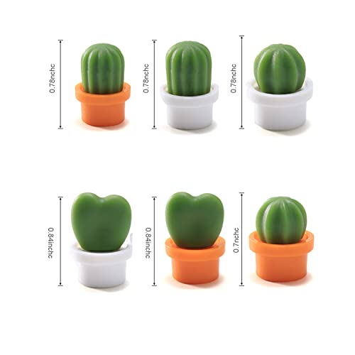 ERYUE Ímãs bonitos do refrigerador, 6 Pcs Ímãs de Geladeira Em Forma de Cacto Bonito Imãs de Geladei