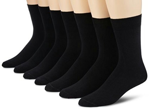 12 pares calcetines altos clásico 100% suave y confortable, talla de hombre/caballero. Desde 40 al 46, anti-presión negro,algodón alta calidad. REGALITOSTV