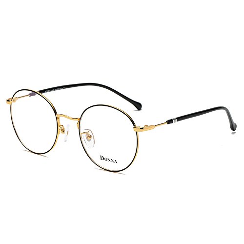 DONNA Stylish Clear Lens Women Glasses Samll Circle Round Frame Blue Light Blocking for Computer DN47-JAG