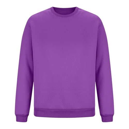 Men's Sweatshirt Basic Casual Long Sleeve Elastic Cuffs Trendy Soild Color Sweatshirts Tops Fashion Pullover Shirts2