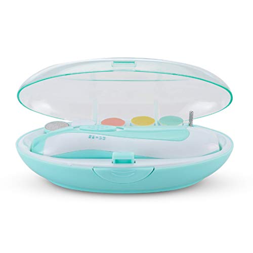 Newborn Safety Electric Nail Clipper Cutter Baby Nail Trimmer Manicure Pedicure Clipper Cutter Scissors Blue