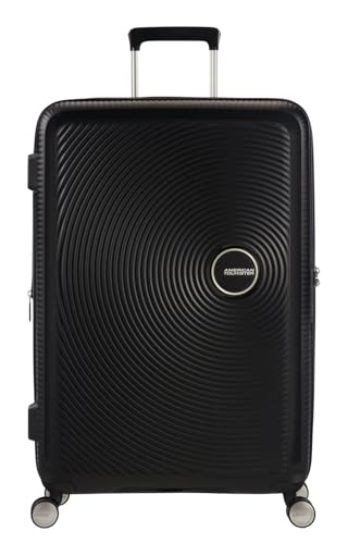 American Tourister Soundbox - Trolley M Espandibile Valigia, 67 cm, 71.5/81 L, Nero (Bass Black)