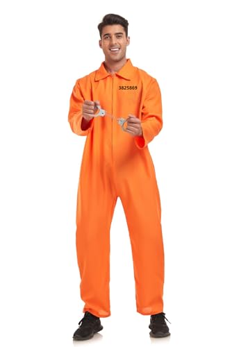 thematys Orangener Häftling Prisoner Insasse Jailbird Overall –...