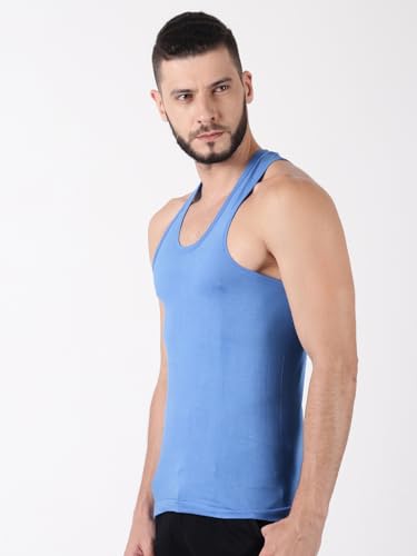 Image of Dollar Lehar Men Combed Cotton Round Neck Vest -Colour May Vary