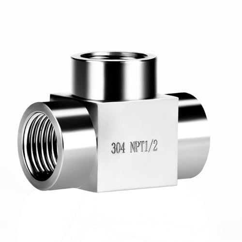 ini moni NPT 1/2 inch tee fitting