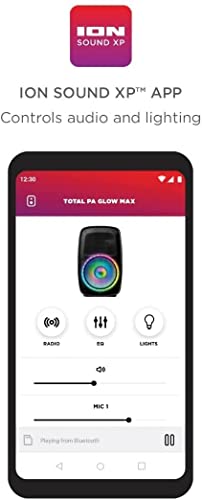 Ion Audio Total PA Glow Max - Bluetooth Speaker 500W PA System with Microphone Stand and LED Lights (Renewed)