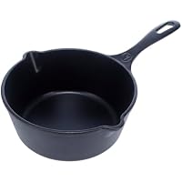2-Quarts Victoria Cast Iron Saucepan (Black)