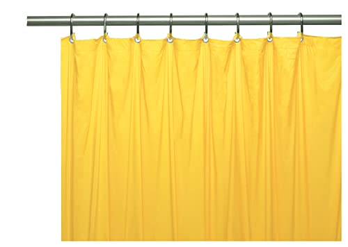Venice Collections Elegant Heavy Duty Vinyl Shower Curtain Liner With 12 Metal Grommets Yellow #TOP1