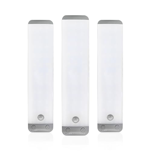 LEPOTEC Luce Armadio LED, Armadio Led con Sensore di Movimento, Magnetica Ricaricabile Luci Led Sottopensile,Luce bianca fredda,Lampada per Cucina Scale Soggiorno Bagno Camere da Letto