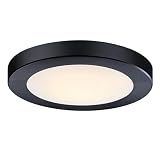 Westinghouse Lighting Plafonnier encastré d'intérieur et d'extérieur à DEL à intensité variable de 15,2 cm, 8 W, avec sélection de la température de couleur, finition noire