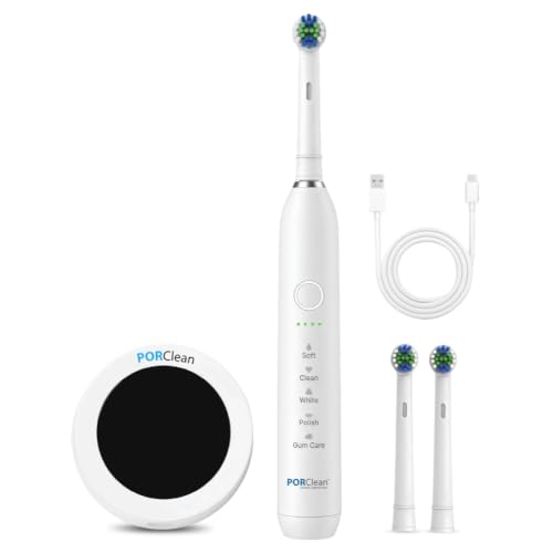 Image of SpinPRO Electric Toothbrush with UV Toothbrush Sanitizer Holder Combo | 53 Rotary Cleaning, 5 Modes, 5,600-8,500 RPM, DuPont Tynex Bristles, 30-Day Battery, IPX7 Waterproof, UV-C + UV-A Holder