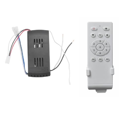 Qusedwey Kit de Control Remoto Universal para Ventilador de Techo, Controlador de Luz de Ventilador de CC de Bajo Voltaje de 40 W, 6 Velocidades y Temporizador.