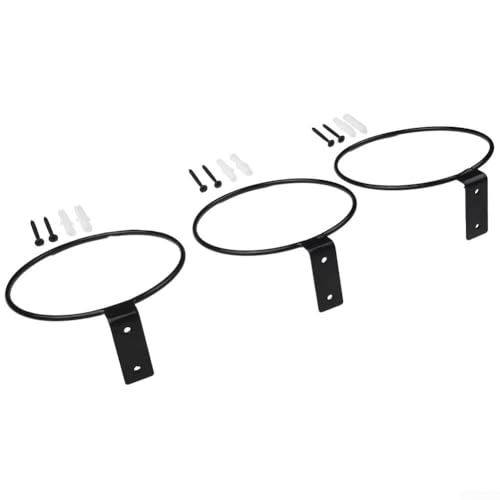 Set di 3 supporti in metallo per appendere anelli per piante ed erbe (M)