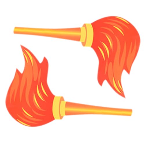 INOOMP 2pcs Themed Party Decor Simulation Toys Artificial Torch Toys Long Torch for Performance