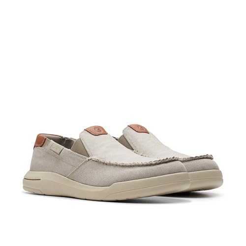 Clarks Clarks Collection Men's Driftlite Step Moccasin, Light Grey Combi Textile, 11 Medium US