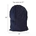 Heavy-Duty Laundry Bag - Jumbo Tear-Resistant Nylon Hamper Liner with Drawstring - Storage Sack for Dorms or Apartments by Trademark Home (Navy Blue)