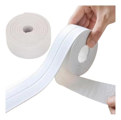 Fita Vedação PVC Branca, Kit com 2 Rolos, Impermeável, para Banhe...