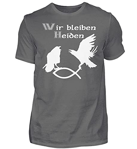 T-Shirt pour Homme Gris Taille XL Haut de Gamme Hugin & Munin Chic