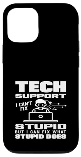 �e�N�j�J���T�|�[�g I Can Fix What Bupid Does Funny IT �X�}�z�P�[�X iPhone 12/12 Pro �p