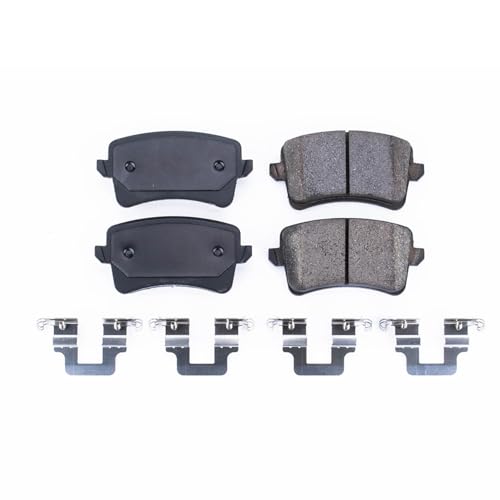 Image of PowerStop Rear Brake Pads for Audi A4 2010-16 |A4 allroad 2013-16 |A4 Quattro 2009-16 |A5 2010-15 |A5 Quattro 2008-17 - Z17 Ceramic Brake Pads with Installation Hardware, 17-1386