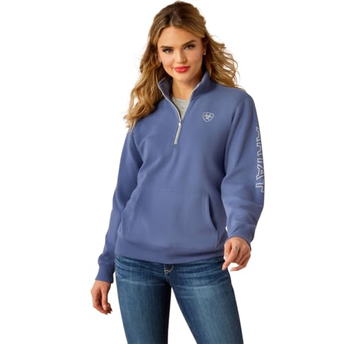 Image of ARIAT womens Logo 1 /2 Zip Sweatshirt