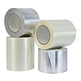 WOD HXT HEXAYURT Tape Bundle for Burning Man 6' in. x 60 yds. Bi-Filament Tape + 4' in. x 50 yds. Aluminum Foil Tape (1 Roll of Each) for Shelter and Tent Construction