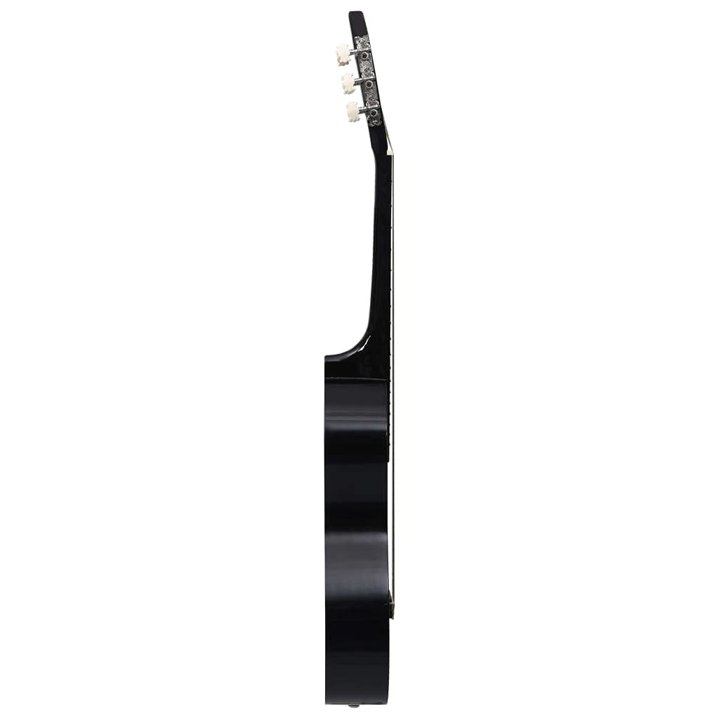 Genérico Guitarra clásica Principiante y niño con Funda Negro 1/2 34"