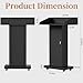 Heavy-Duty Black Metal Podium Stand with Lockable Wheels | Mobile Lectern with Storage Cabinet & Standard 50.4