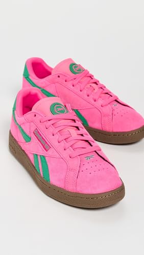 Reebok Reebok Women's Club C Grounds UK Sneakers, Atomicpink/Upgradegreen/Gum, 6 Medium US