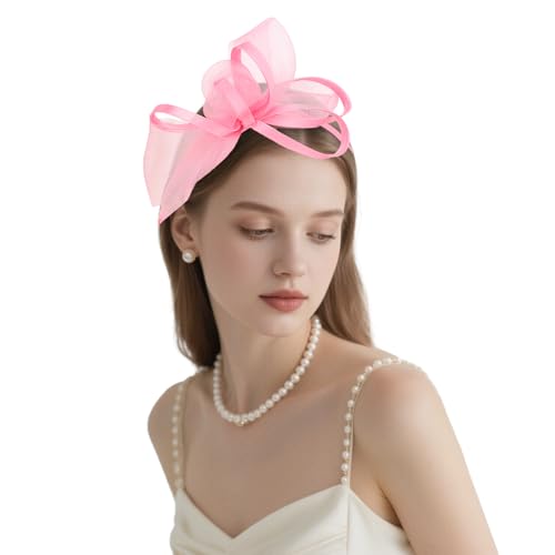 AMCAMI Fascinators Hats with Feather for Women 2025 Derby Hats Small Tea Party Hat with Headband4