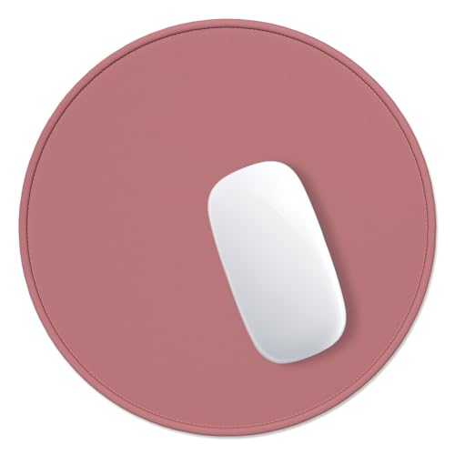 Tapis de souris rond rouge foncé idéal pour sublimer votre bureau à la maison ou en session de jeu