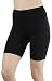 ToBeInStyle Women's Cotton-Spandex Blend 15" Outseam Shorts - Black - Large