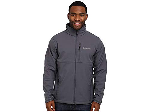 Image of Columbia Men Grey Omni Shield Ascender Softshell Wind and Water Resistant Jacket, L
