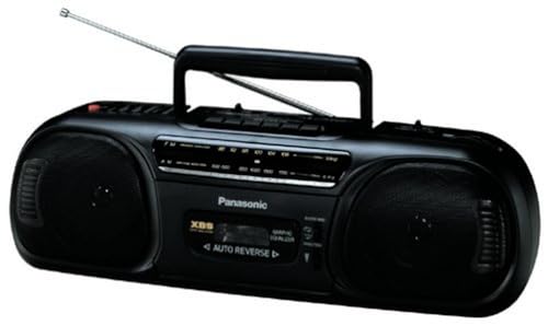 Image of Panasonic RX-FS470 Portable Black AM /FM Stereo Cassette Boombox with USB Connectivity