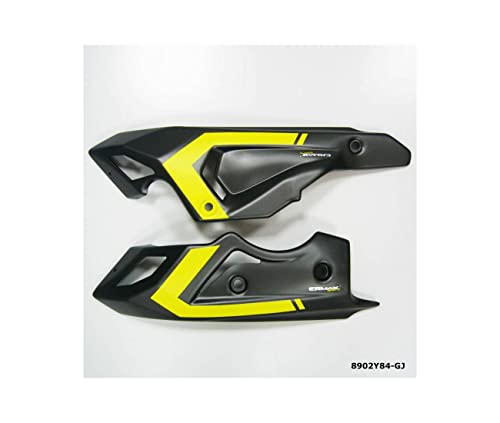 Sabot moteur Ermax sport gris et jaune fluo mat pour MT07 18-20