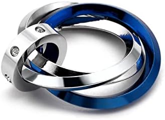 Men's Titanium Steel Three Ring Hip Hop Necklace - Image 2