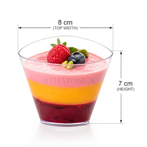 Image of Alpha Basics 160Ml Pl (Pack of 20) Transparent Pudding Dessert Cup - Glass
