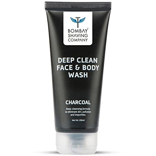 Bombay Shaving Company Activated Charcoal Deep Clean Face and Body Wash, 200 ml (Black)