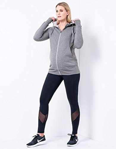 Seraphine Women's 3 In 1 Maternity Hoodie Grey Marl #TOP2