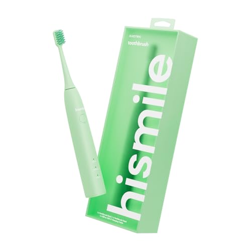 HISMILE Electric Toothbrush 3 Brushing Modes Smart Timer Rechargeable Electric Tooth Brush for Adults and Children Soft-Tapered Bristles Mode Memory (Green)