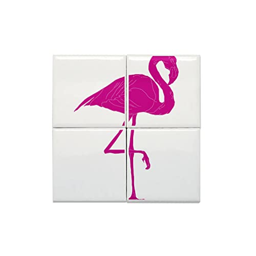 Carreaux Céramique Flamant Rose 20x20 cm - Une Fresque Artistique Haut de Gamme