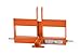 Category 1, 3 Point Hitch Receiver Drawbar with Offset Suitcase Weight Bracket - Orange