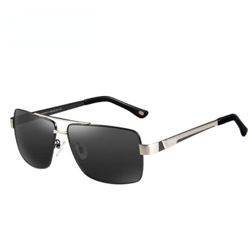 OSERVII Lunettes de Soleil de Marque pour Conduire Une Voiture Lunettes de Soleil polarisés Hommes carrés métalliques métalliques Anti-Rayons Nuances de réflexion pour Homme Cover